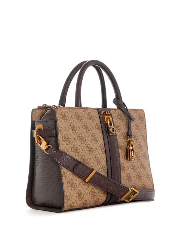 GUESS Ginevra Society Tote, Coal Logo : Clothing, Shoes &  Jewelry