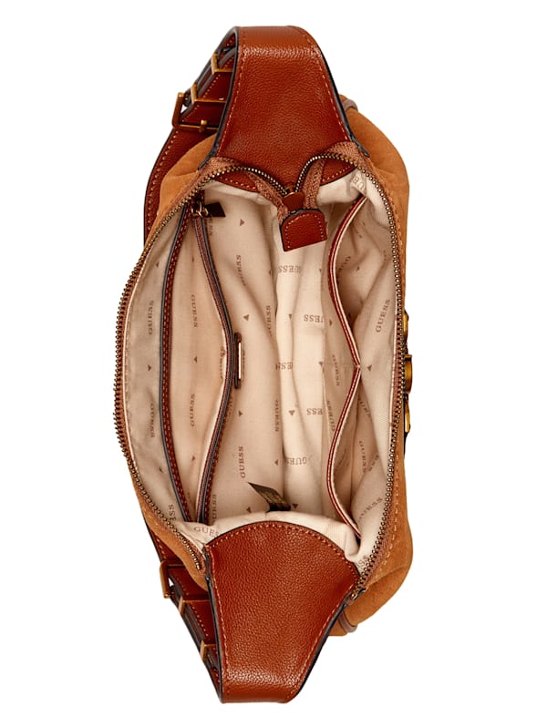 Malva Suede Hobo Bag GUESS Canada