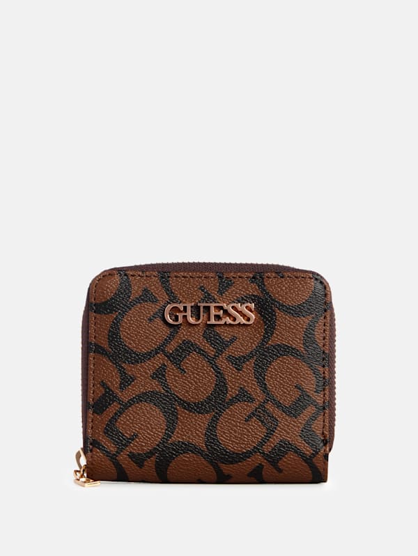 Buy GUESS Brown Womens Zip Closure Wallet