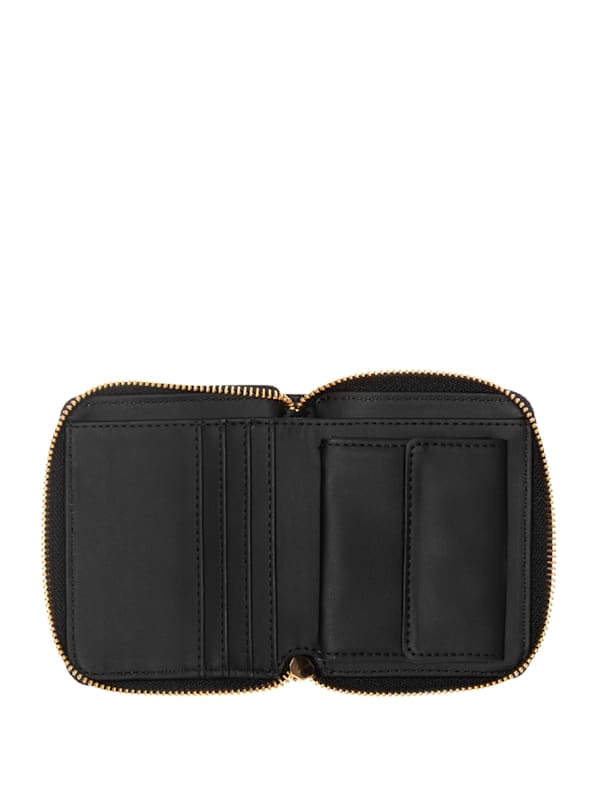 Factory Bowie Debossed Zip around Wallet Black One Size
