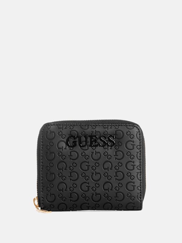 Bowie Debossed Zip Around Wallet GUESS Factory Ca