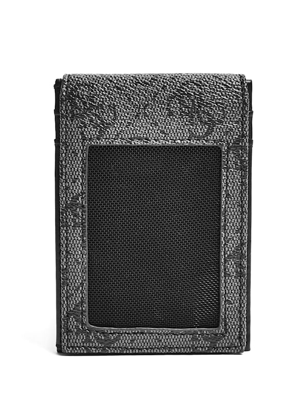 Don Logo Print Magnetic Card Case GUESS