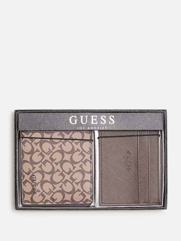 Logo Print Wallet Box Set GUESS Factory