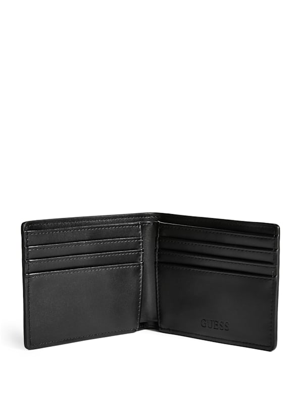 Slim Logo Striped Bifold Wallet GUESS Factory