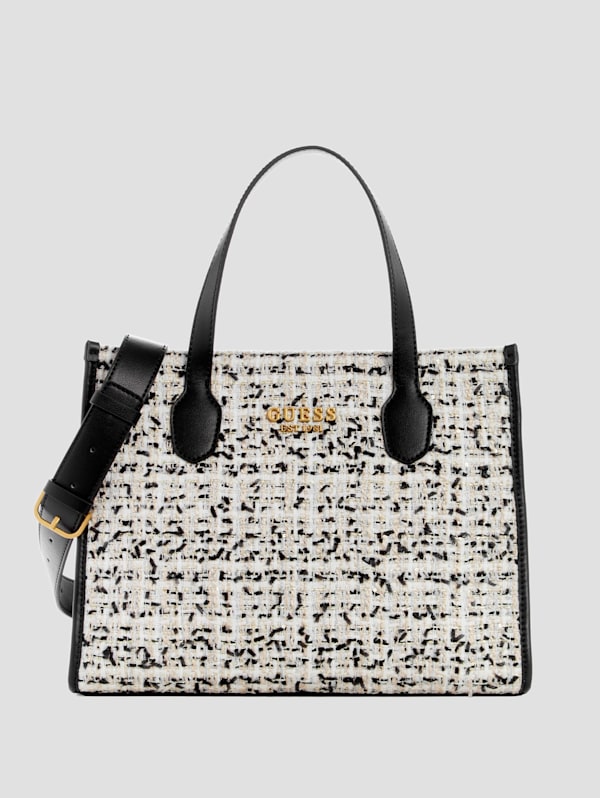 Bolsa Mini Tote Negra Guess Silvana