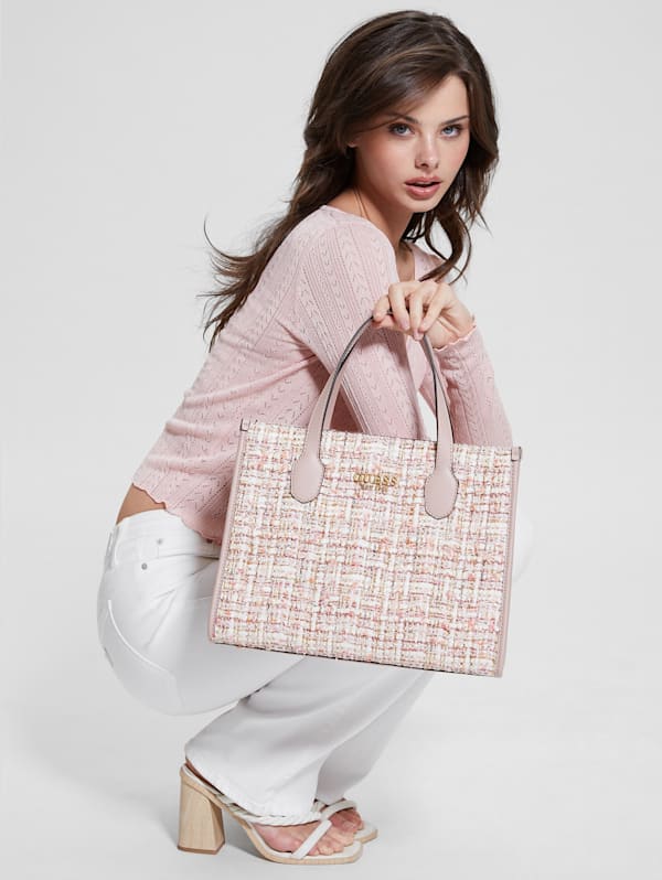 Silvana Tweed Tote | GUESS Canada