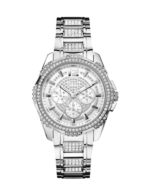 Guess women's stainless steel crystal watch store