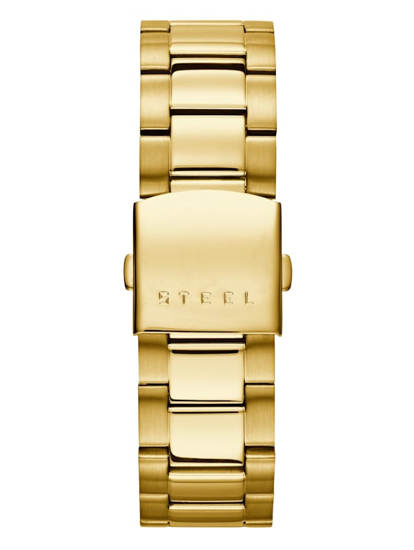 Guess odyssey men's yellow gold tone bracelet watch deals