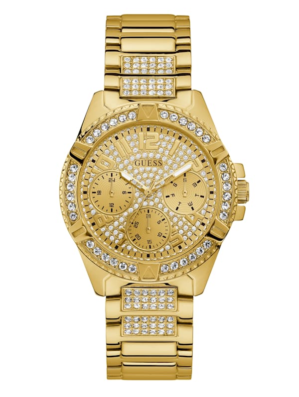 Guess watch women's gold tone bracelet 22mm u0135l2 discount