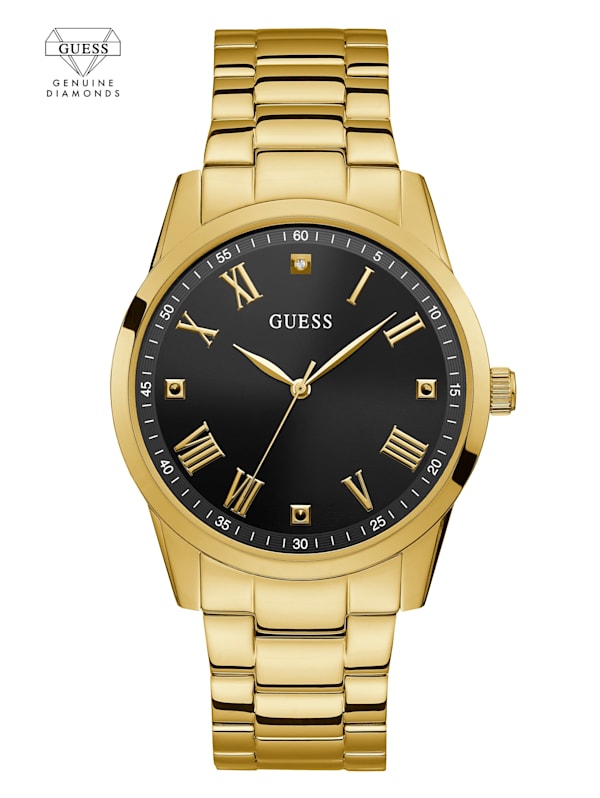 Gold Tone Analog Diamond Watch