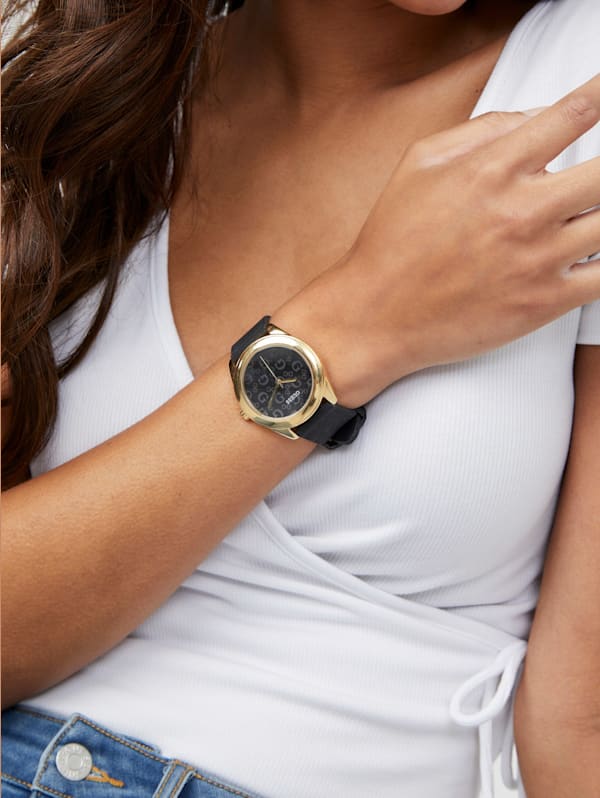 Black and gold watch womens deals