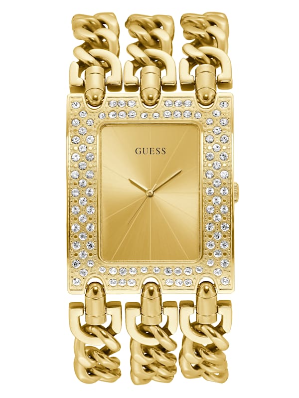 Gold-Tone Chain Analog Watch | GUESS Canada