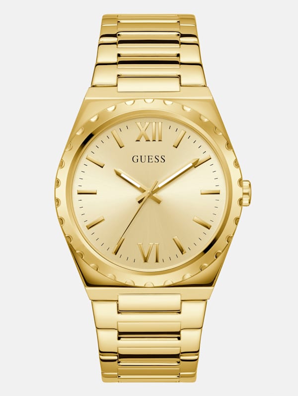 Gold Tone Analog Watch GUESS Factory