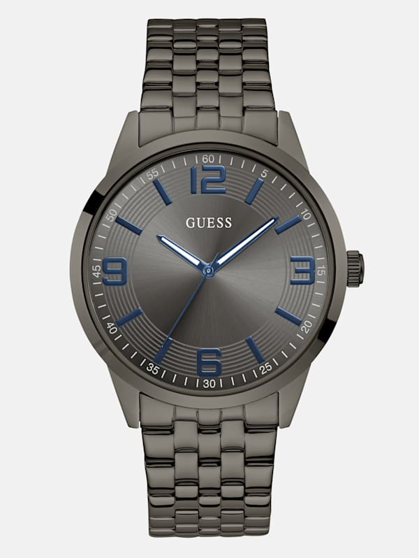Dark Gray Metal Analog Watch