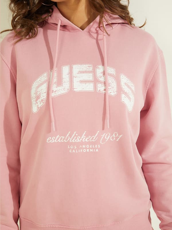 Guess pink hoodie discount