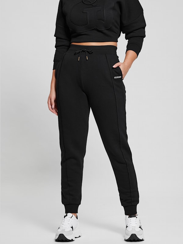 Guess Girls Black Logo Joggers