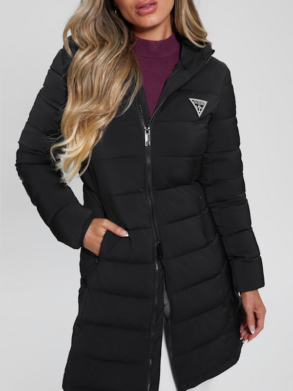 Womens guess top puffer coat
