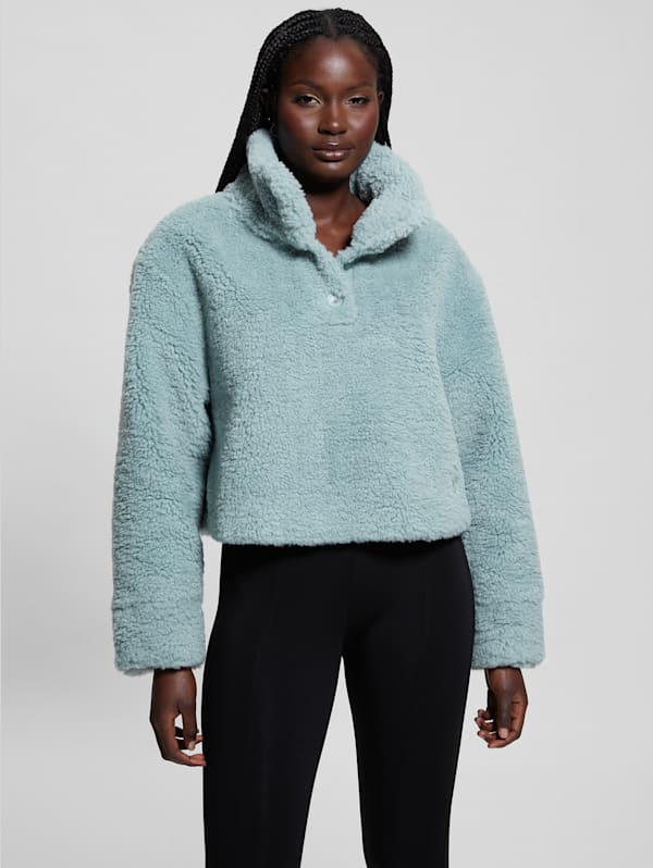 Midge Sherpa Crop Anorak Jacket GUESS
