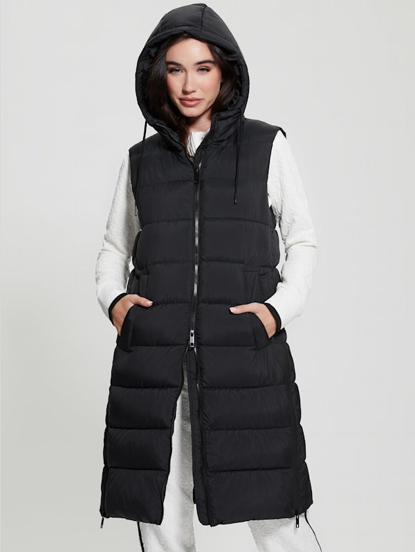 HIGH CURL LONG VEST W - black XL - Women's fleece gilet – JACK