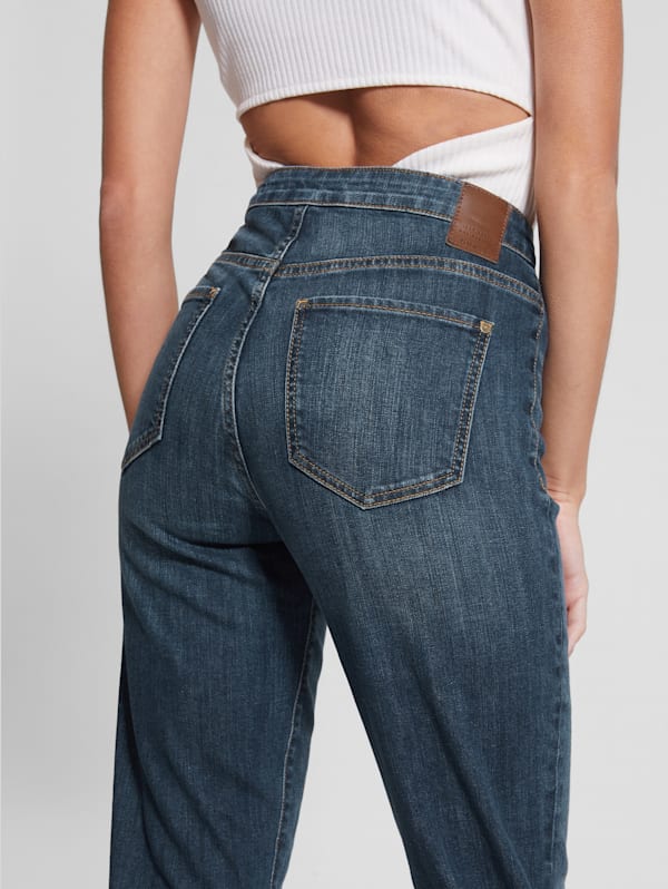 Harlow Lace Up Flare Jeans GUESS Canada