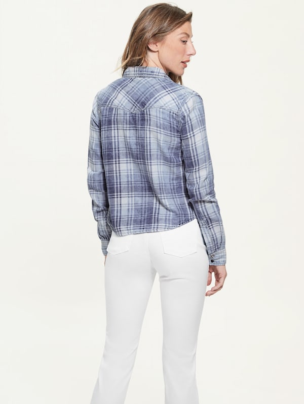 Kalamiti Plaid Shirt GUESS Canada