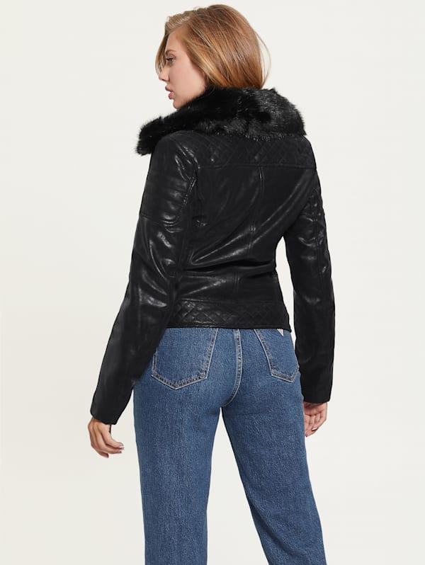 Guess moto jacket women's cheap