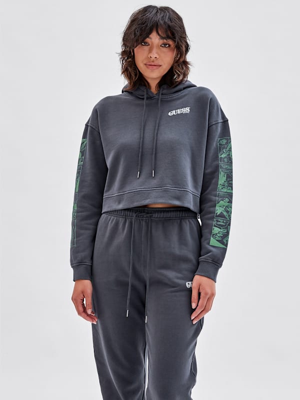 Guess cropped hoodie clearance