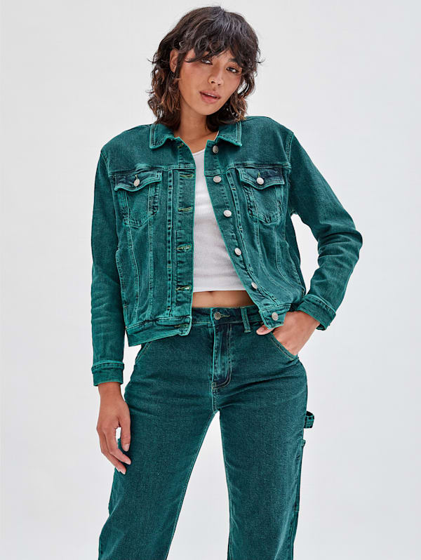 Green cheap guess jacket