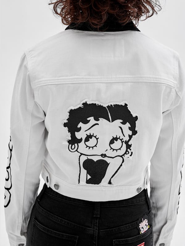 GUESS Originals x Betty Boop Cropped Denim Jacket | GUESS