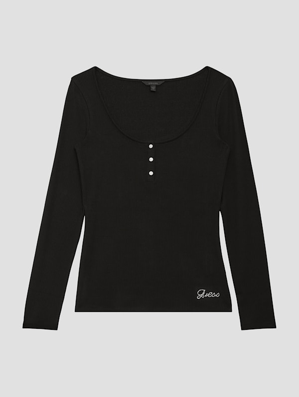 Guess henley shirt sales