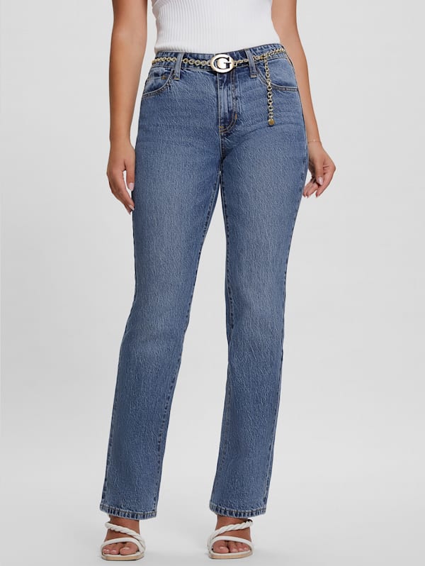 Chain G-Belt Sexy Straight Jeans