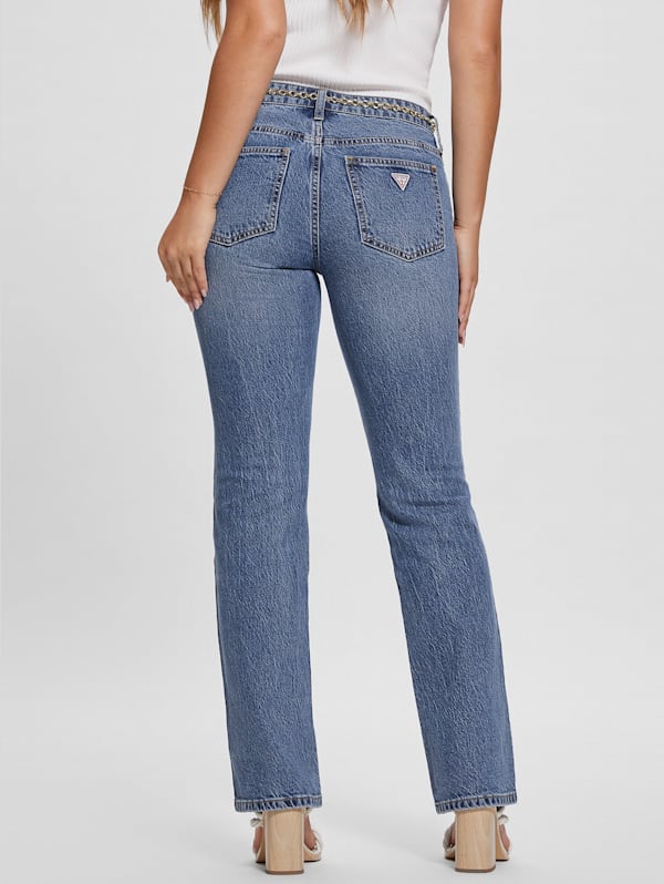 Chain G-Belt Sexy Straight Jeans