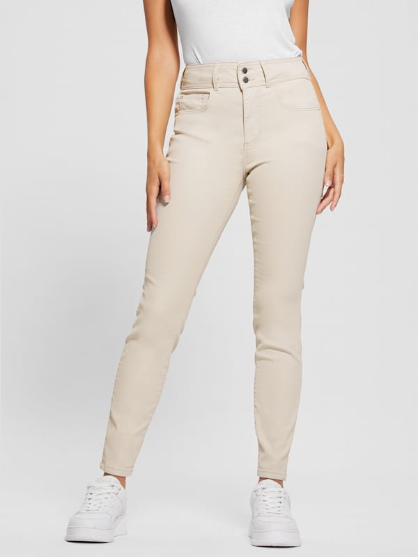 High rise khaki skinny jeans 2025