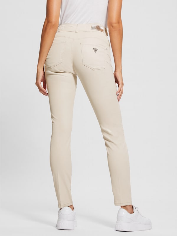 Beige skinny jeans ladies clearance