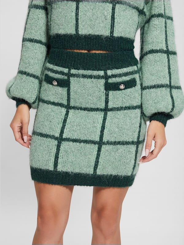 Nadia Plaid Sweater Skirt