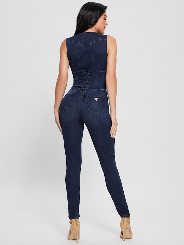 Guess women's denim jumpsuit cheap