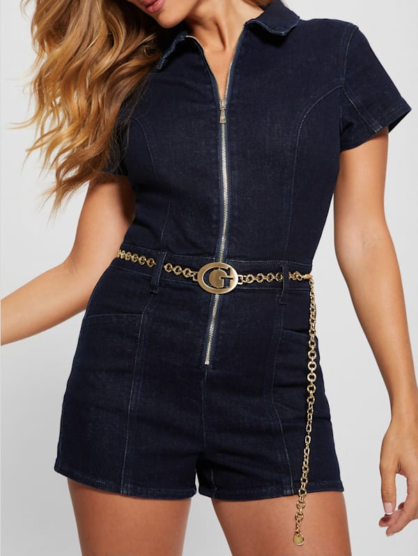 Eco Ember Denim Romper | GUESS