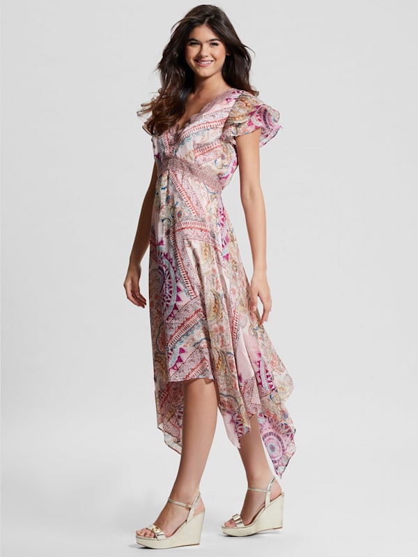 Guess pink floral dress top
