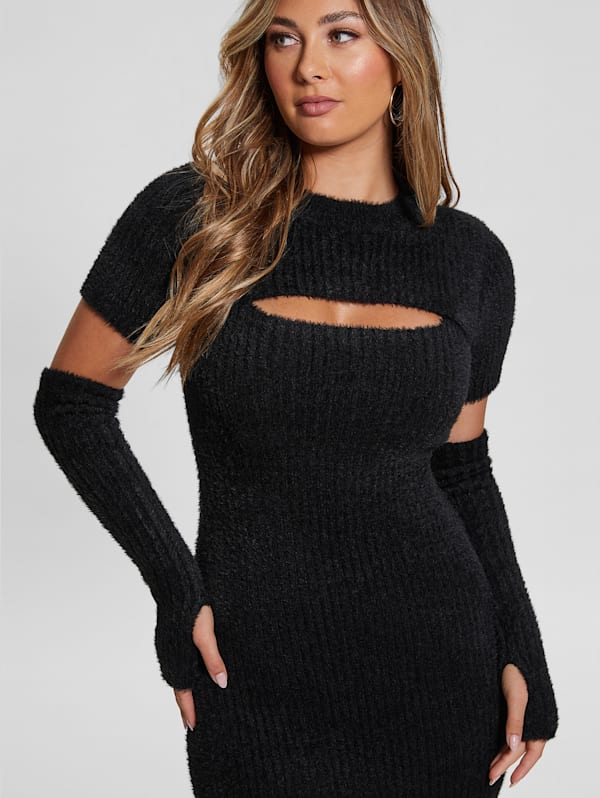 Meteor Detached Sleeve Knit Dress | GUESS