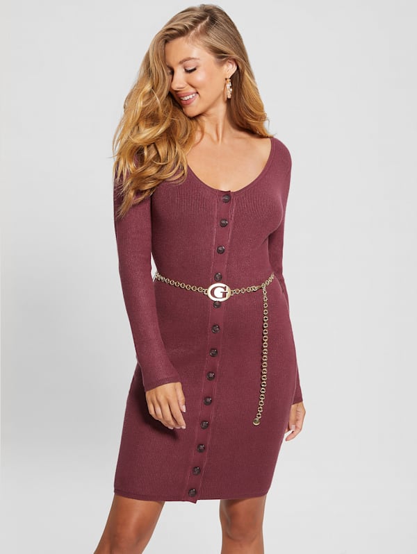 Eco Lorah Chain Belted Dress | GUESS