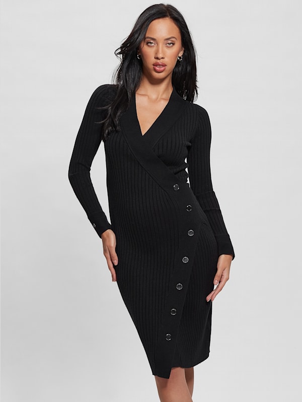 Guess black sweater dress hot sale