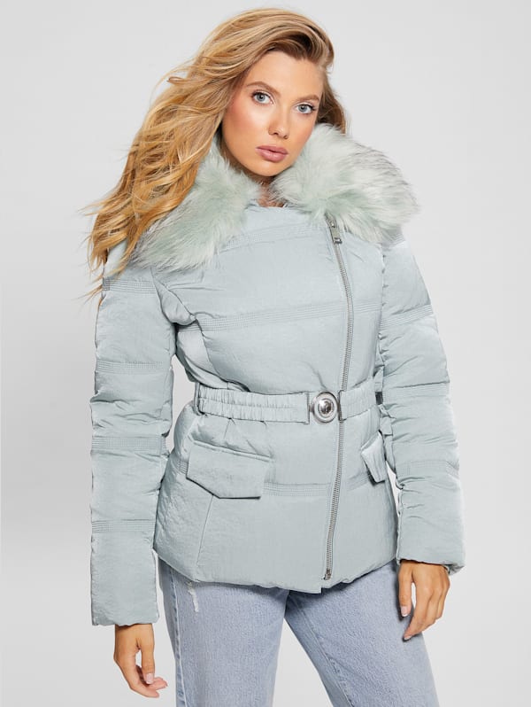 Eco Marisol Belted Puffer Jacket | GUESS