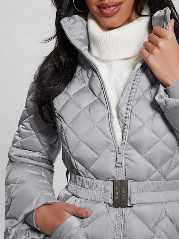 Guess high neck discount with hood puffer