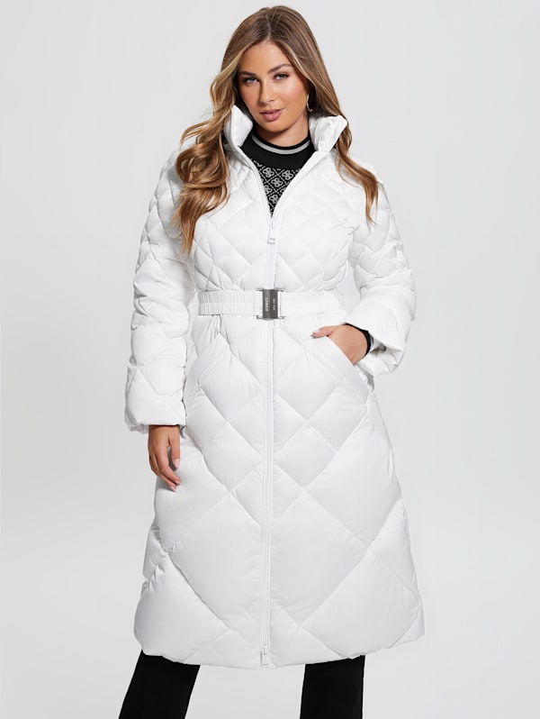 Eco Olga Long Down Jacket | GUESS Canada