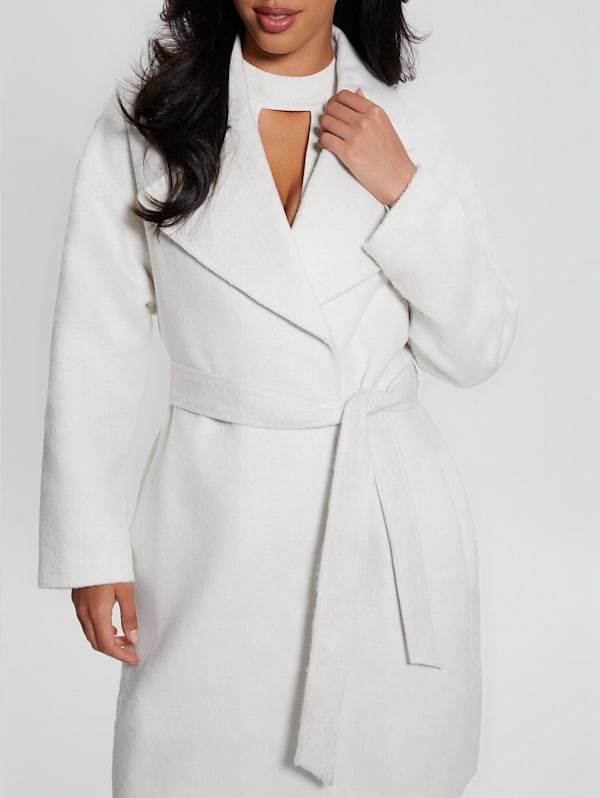 White belted wool coat 2025