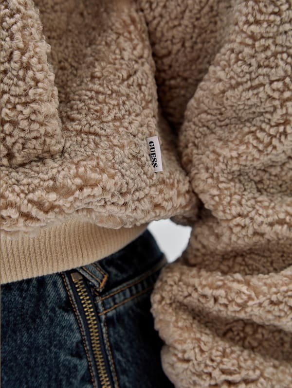 Guess sherpa hoodie hot sale