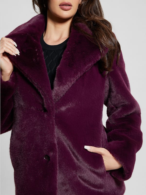 Guess purple coat shop