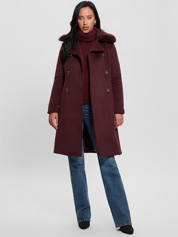 Guess wool pea hot sale coat