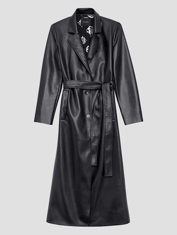 Guess black cheap trench coat
