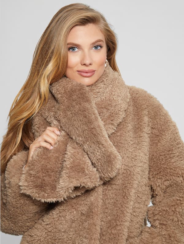Guess teddy bear coat new arrivals